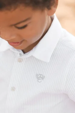 Chemise Gris clair rayures monogramme TC