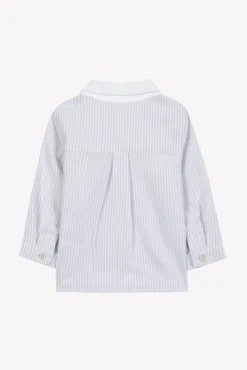 Chemise Gris clair rayures monogramme TC