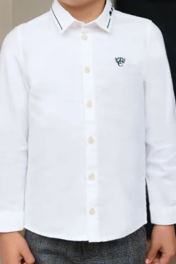 Chemise Blanc avec boutons apparents
