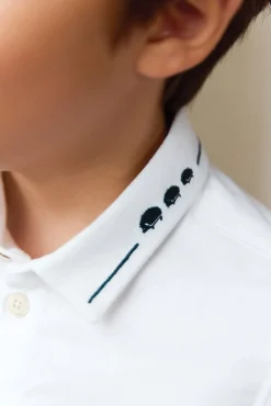 Chemise Blanc avec boutons apparents