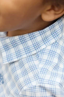 Chemise Bleu grisé à carreaux