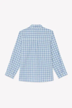 Chemise Bleu grisé à carreaux