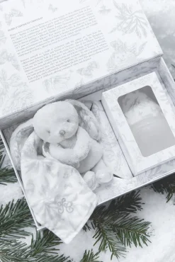 Coffret biberon et doudou Toile de jouy gris Élhée x Tartine et Chocolat