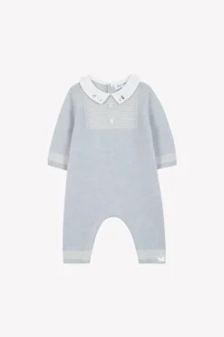 Combinaison longue Bleu céleste smocks