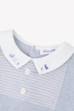 Combinaison longue Bleu céleste smocks