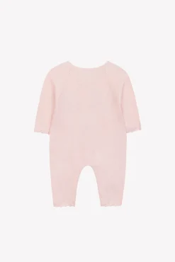 Combinaison longue Rose pâle broderies