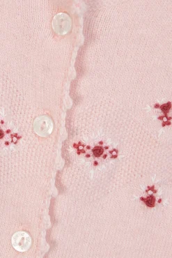 Combinaison longue Rose pâle broderies