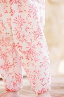 Combinaison longue Praline inspiration Toile de Jouy