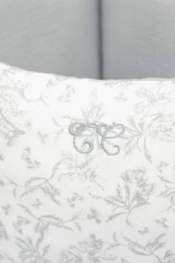 Coussin réversible Imprimé inspiration toile de jouy gris