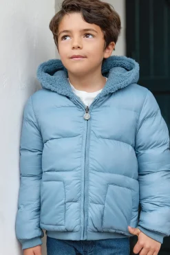 Doudoune Bleu grisé réversible