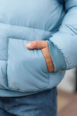 Doudoune Bleu grisé réversible