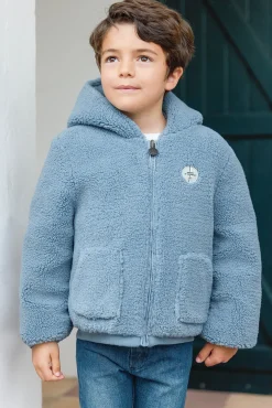 Doudoune Bleu grisé réversible