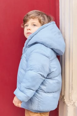 Doudoune Bleu grisé réversible