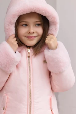 Doudoune Rose poudré réversible