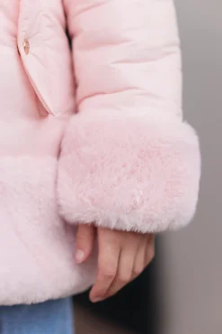 Doudoune Rose poudré réversible