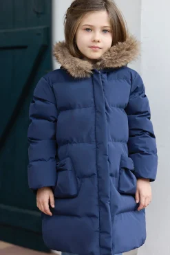 Doudoune longue Marine