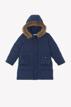 Doudoune longue Marine