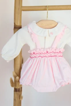 Ensemble court Rose pâle velours