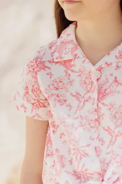 Ensemble court Praline inspiration Toile de Jouy