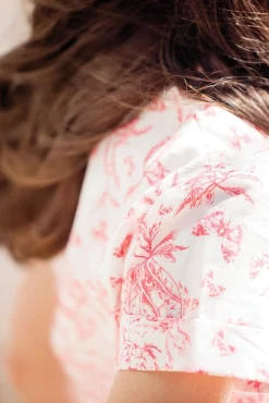 Ensemble court Praline inspiration Toile de Jouy