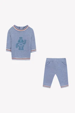 Ensemble jogging Bleu grisé robot