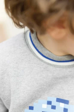 Ensemble jogging Gris hérisson pixel