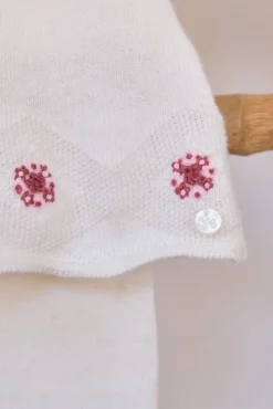 Ensemble long Ecru broderies