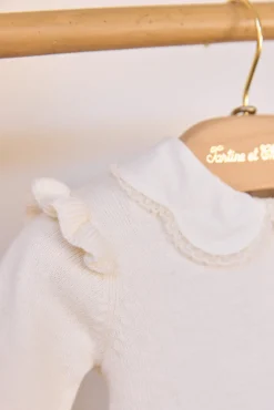 Ensemble long Ecru broderies