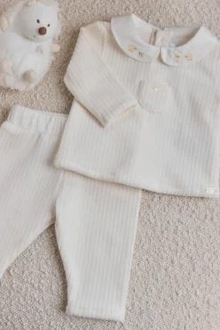 Ensemble long Ecru velours