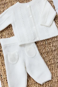 Ensemble long Ecru torsades