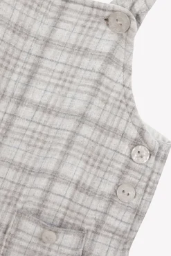 Ensemble long Greige chiné carreaux