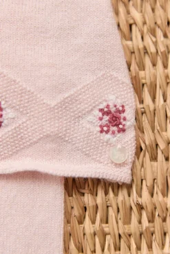 Ensemble long Rose pâle broderies