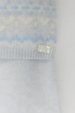 Ensemble long Bleu chiné jacquard