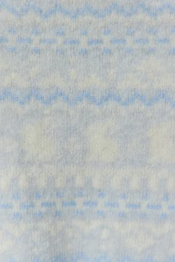 Ensemble long Bleu chiné jacquard