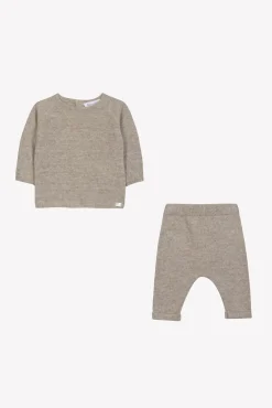 Ensemble long Greige chiné