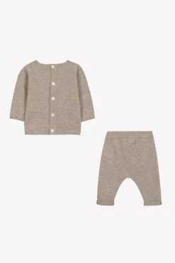 Ensemble long Greige chiné