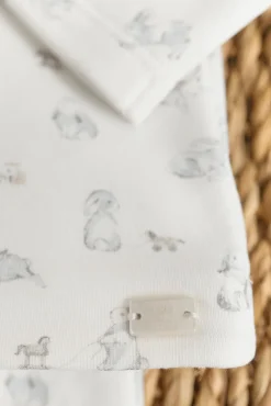 Ensemble long Ecru lapin