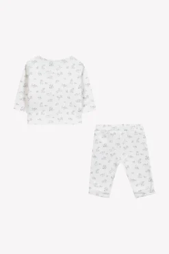 Ensemble long Ecru lapin