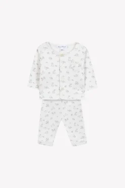 Ensemble long Ecru lapin