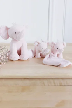 Ferdinand l'éléphant Doudou rose pâle