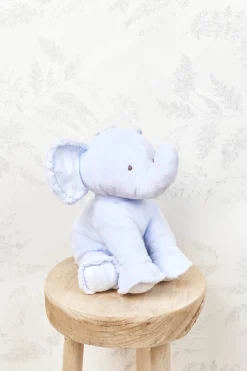Ferdinand l'éléphant 25 cm bleu ciel