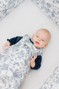 Gigoteuse T2 Imprimé inspiration toile de jouy bleu