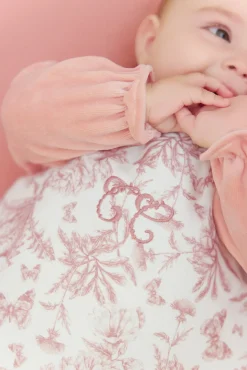 Gigoteuse T1 Imprimé inspiration Toile de Jouy rose