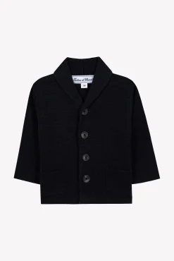 Gilet Marine maille torsadée