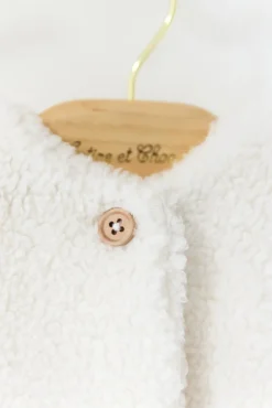 Gilet Ecru imitation fourrure