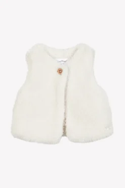 Gilet Ecru imitation fourrure