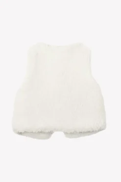Gilet Ecru imitation fourrure