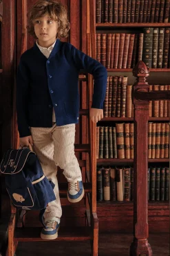 Gilet Marine maille torsadée