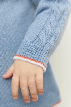 Gilet Bleu grisé chiné signature TC