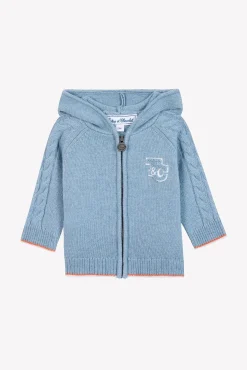 Gilet Bleu grisé chiné signature TC